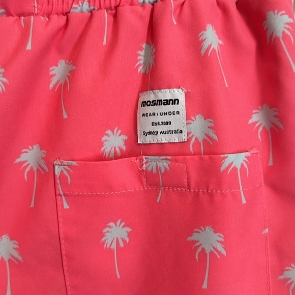 Mosmann 🔥sale🔥Sydney Australia coral swim trunks with gray palm trees - Picture 4 of 7